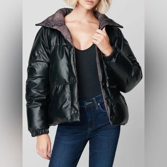 NWT- BlankNYC- Between the Line- Reversible Puffer Jacket- Size L - Picture 3 of 7